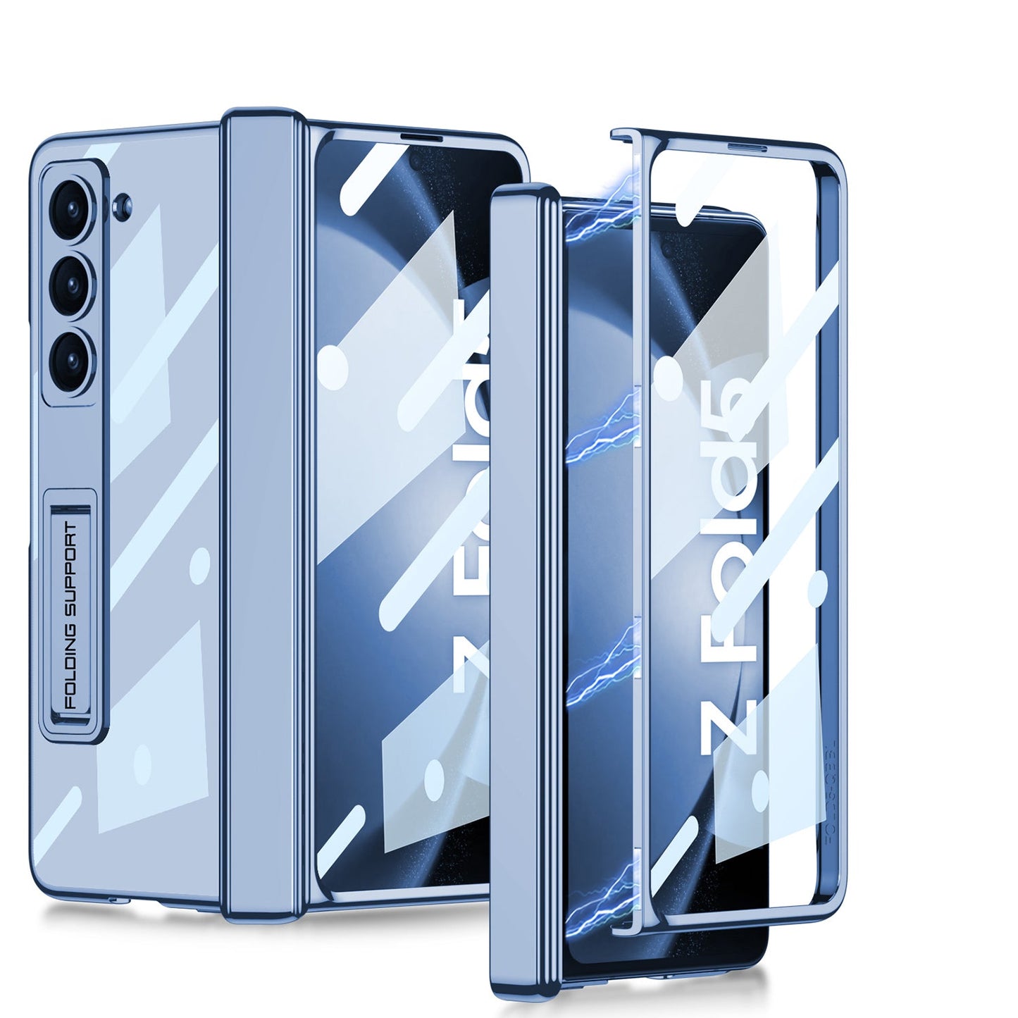 Magnetic Hinge Invisible Bracket Electroplated Protective Phone Case For Samsung Galaxy Z Fold5 Fold4 - mycasety2023 Mycasety