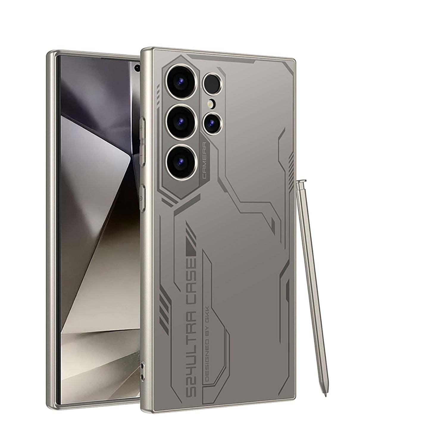 Cyberpunk Style Electroplated Anti-fingerprint Anti-fall Protective Phone Case For Samsung Galaxy S24 Ultra - Mycasety Mycasety