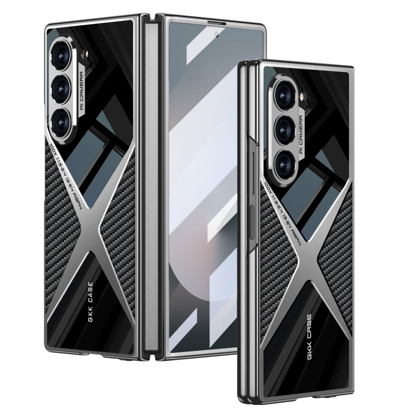 Electroplating Leather Shockproof Phone Case With Screen Protector For Galaxy Z Fold 7/6