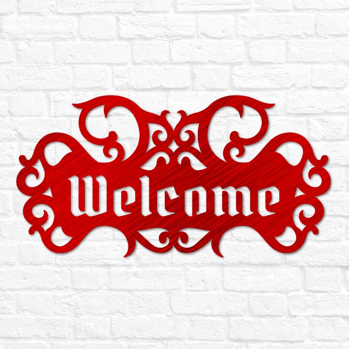 Gothic Welcome Doorplate