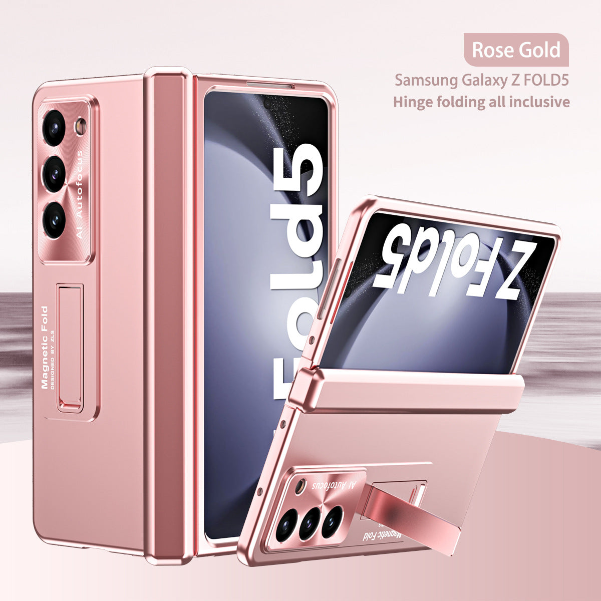 Electroplated Magnetic Hinge All-inclusive Protective Phone Case For Samsung Galaxy Z Fold3 Fold4 Fold5 - Mycasety Mycasety