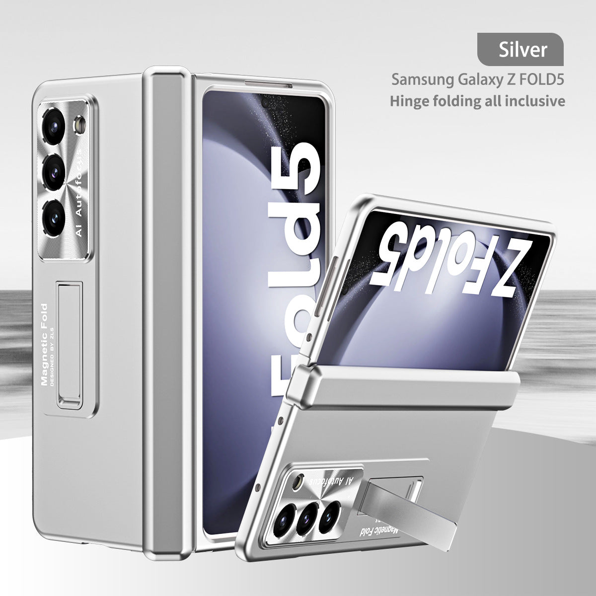 Electroplated Magnetic Hinge All-inclusive Protective Phone Case For Samsung Galaxy Z Fold3 Fold4 Fold5 - Mycasety Mycasety