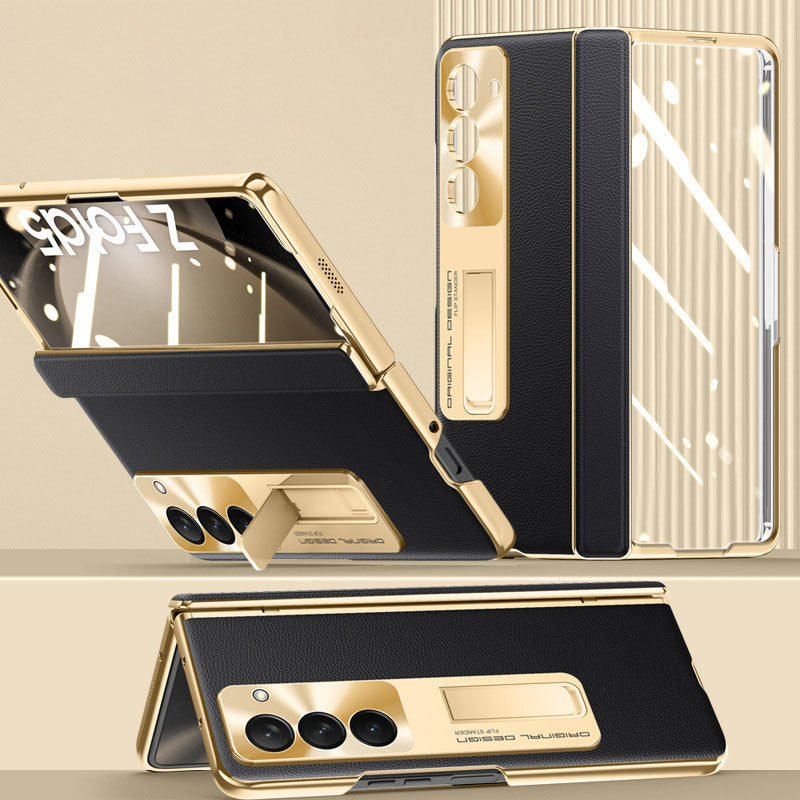 Galaxy Z Fold5 Luxurious Leather All-inclusive Protection Phone Case