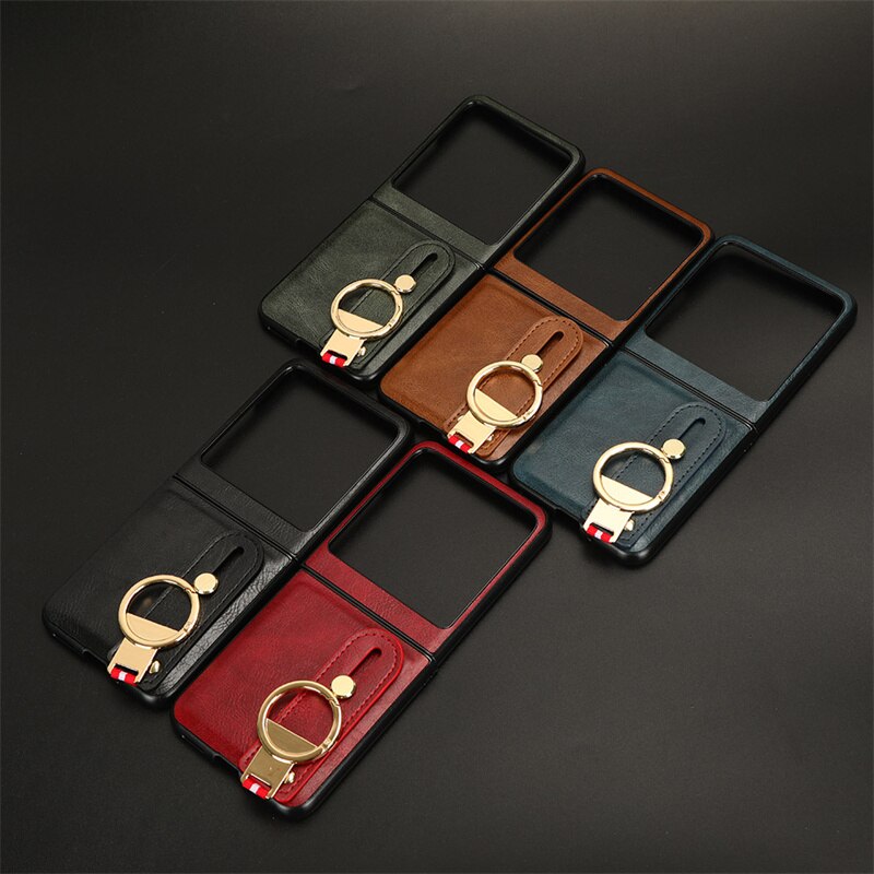 Motorola Razr 40 Ultra New Anti-Shock Business Leather Wristband Cover Case