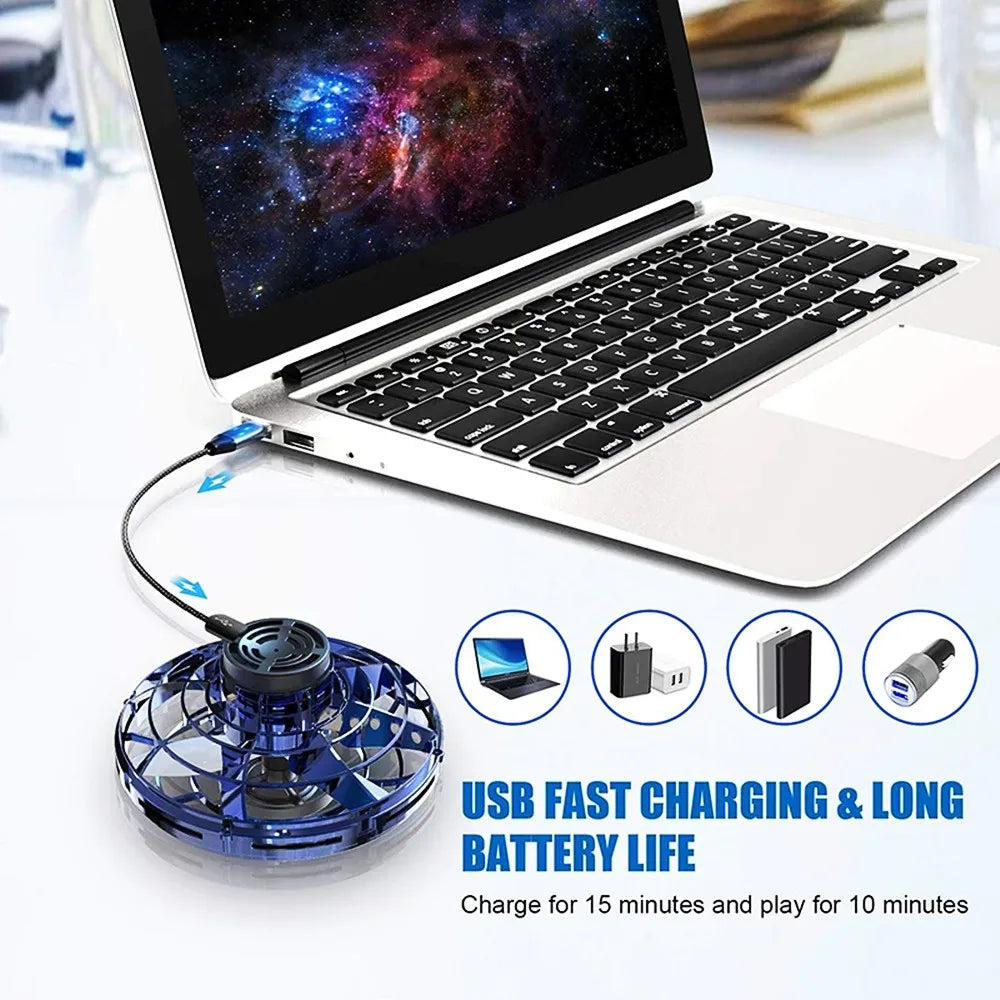 Flynova Drone Fly Spinner Kids Children Adult Fidget Toys Mini UFO Flyorb Flying Spinner