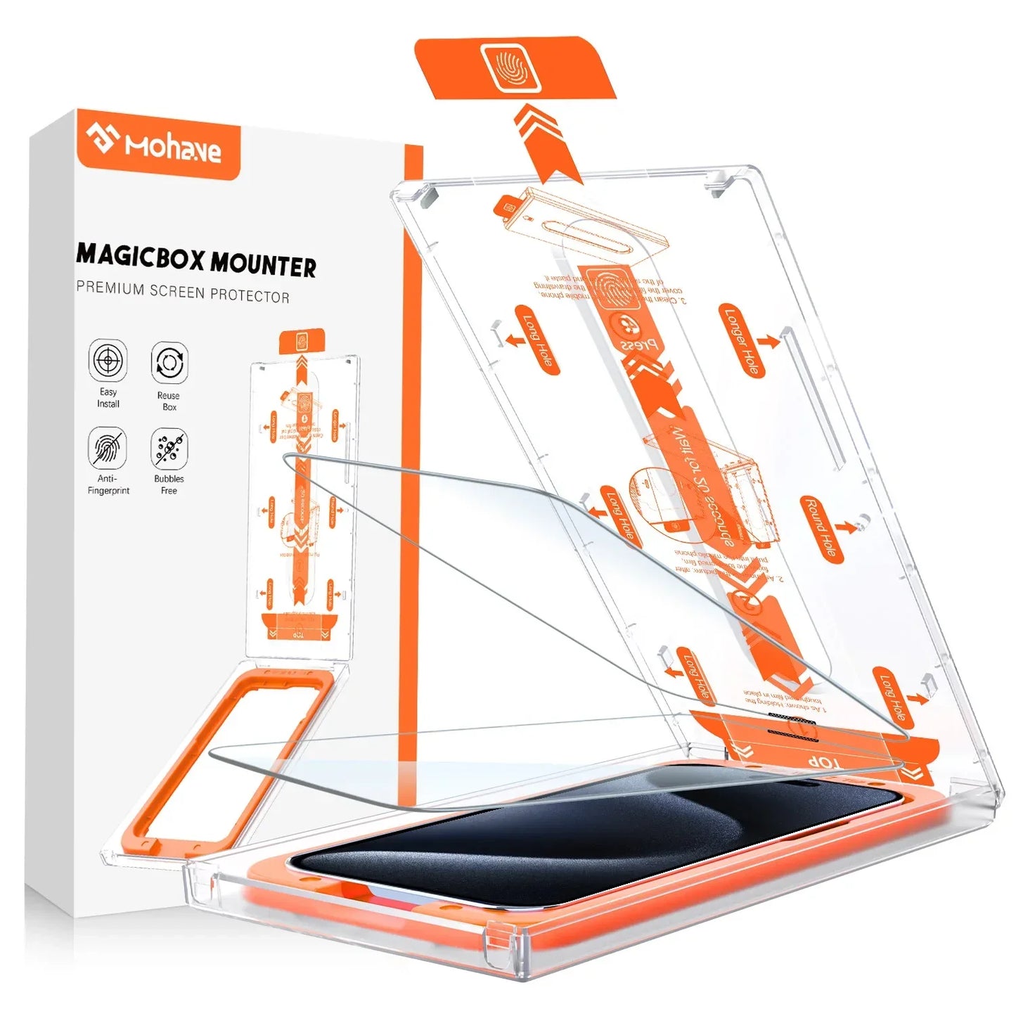 Apple 16promax/15/14/13 Phone Screen Protectors High Definition Full Screen Protective Film 2.5D Finger print