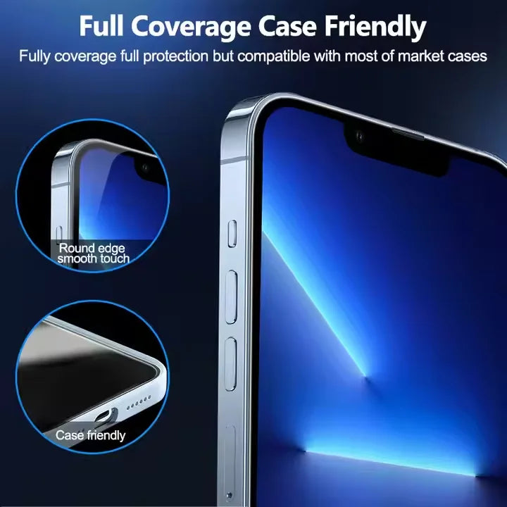 2pcs/set 16promax/15/14/13 Screen Protectors Full Screen Anti-Peeping Anti-Fingerprint Anti-Shatter Edge Mobile Protective Film