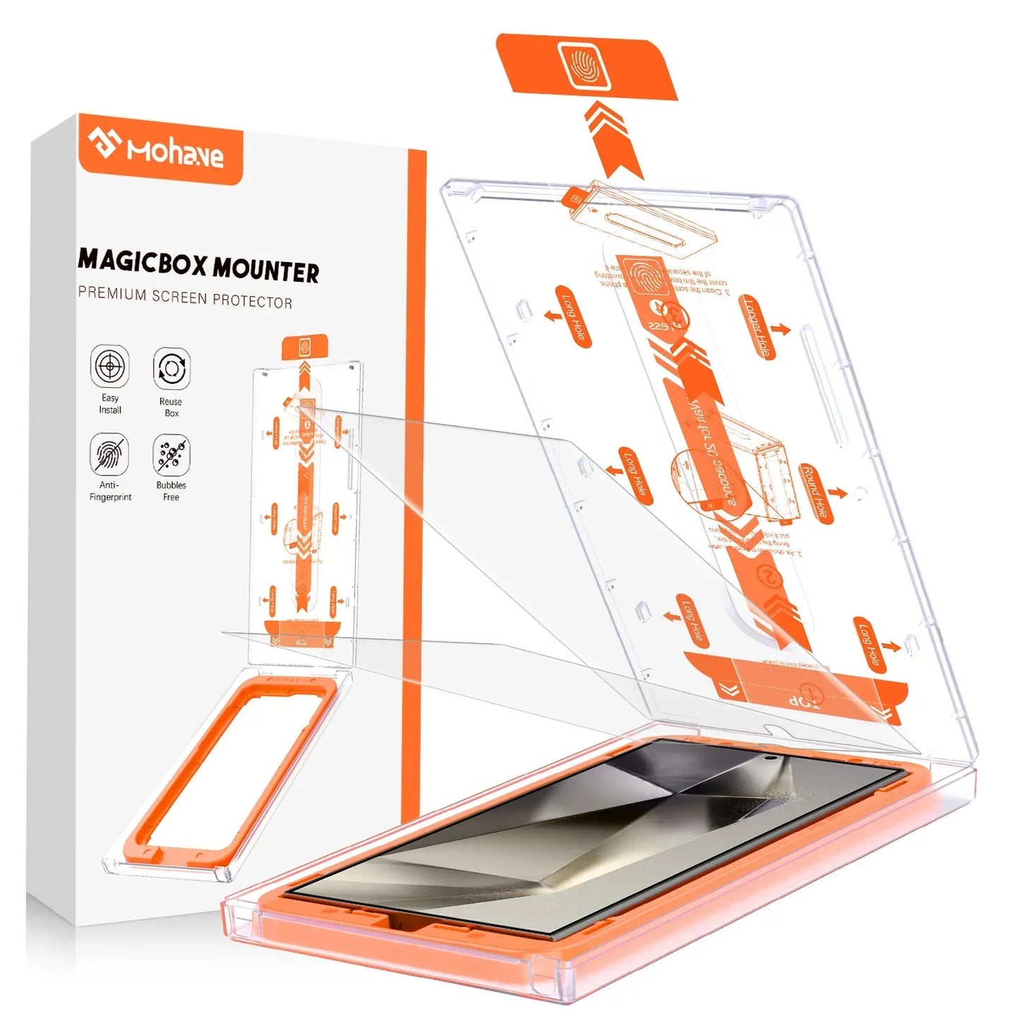 S25Edge/S25U/S24+ High-Definition 2.5D Steel Film 9H Dust-Free Fingerprint Second Sticker Box HD Clear for Samsung Dust-Proof