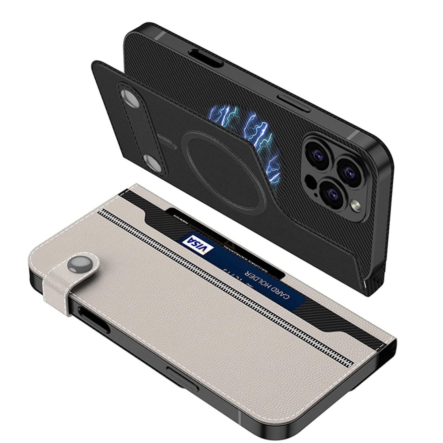 Wallet Phone case PU Luxury Magnetic Leather Phone Case Card Holder for Iphone 16 Pro Max