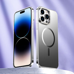 Magnet Magnetic Case Wireless Charge For IPhone 14 Pro Max Case 14 TPU Cover Shockproof Metal Frame Phone Case