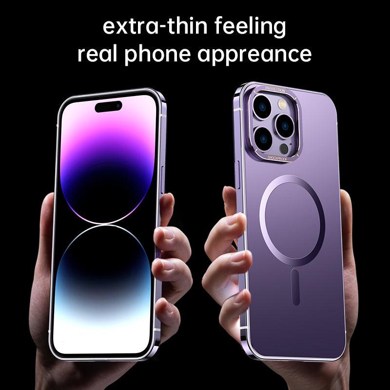 Magnet Magnetic Case Wireless Charge For IPhone 14 Pro Max Case 14 TPU Cover Shockproof Metal Frame Phone Case