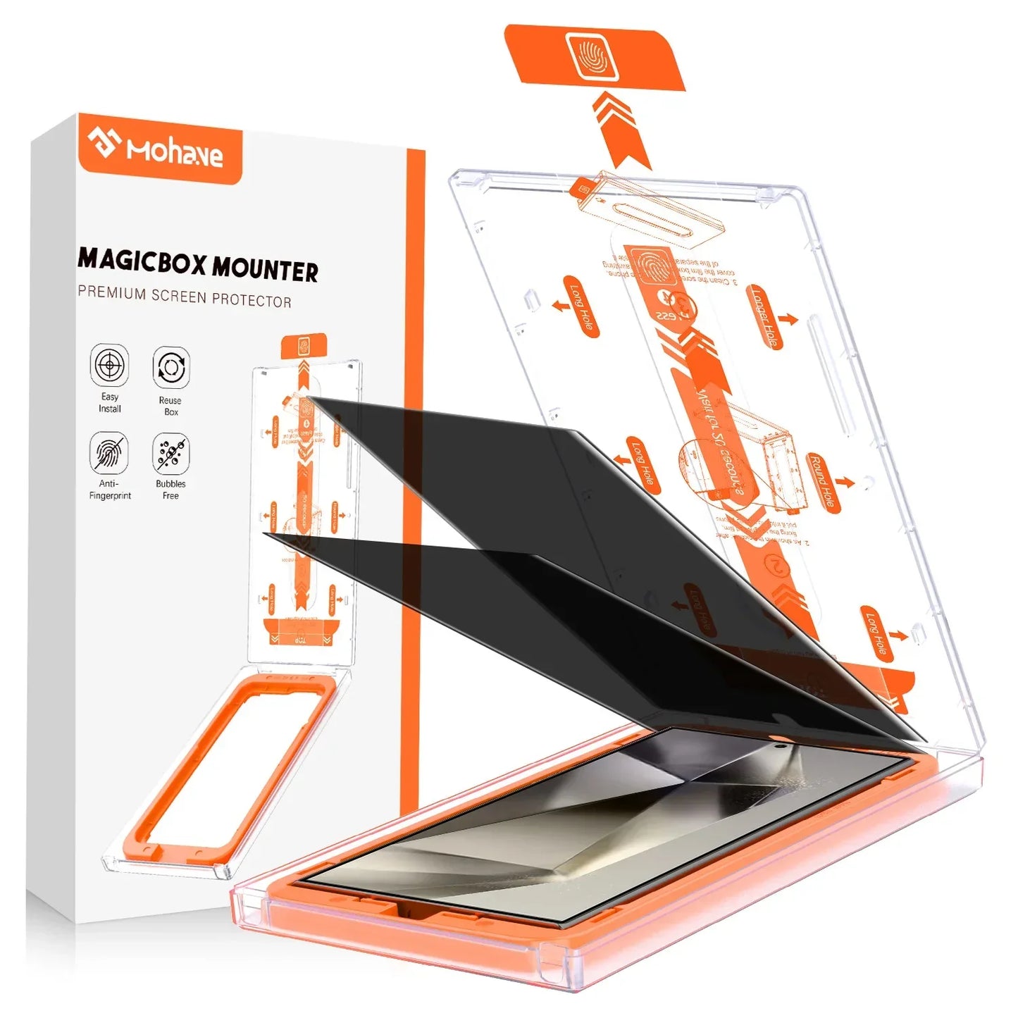 Samsung S25Edge/S25U/S24+/S23/S22+ 2.5D 9H Dust-Free Cabin Anti-Peeping Privacy Toughened Screen Protector