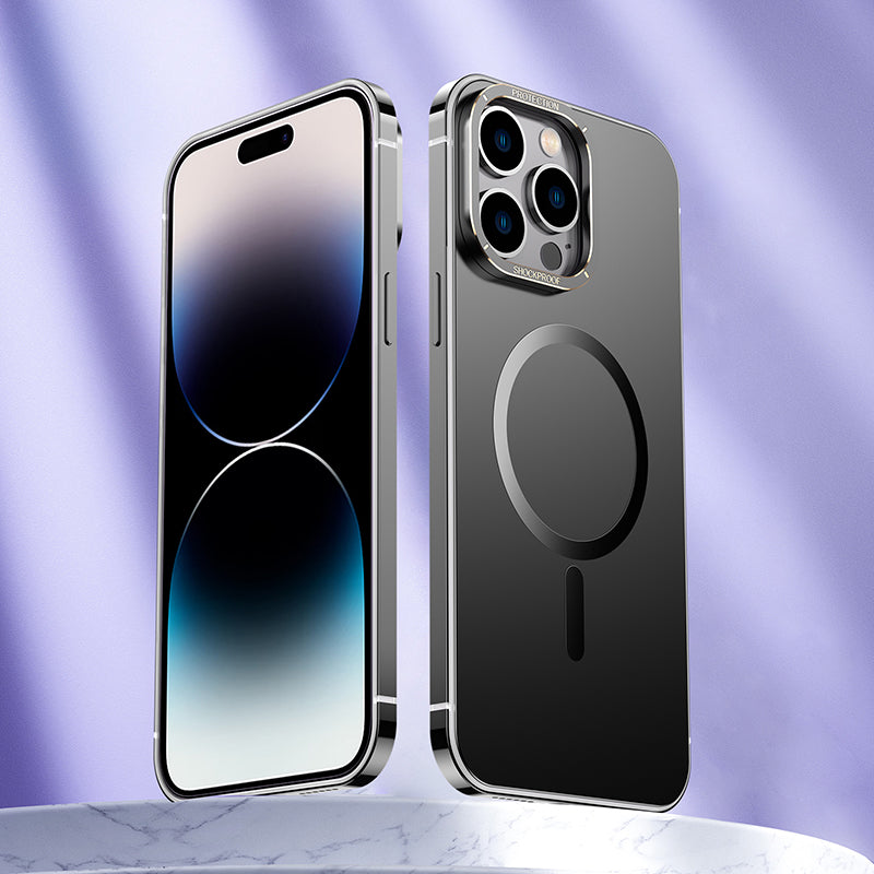 Magnet Magnetic Case Wireless Charge For IPhone 14 Pro Max Case 14 TPU Cover Shockproof Metal Frame Phone Case