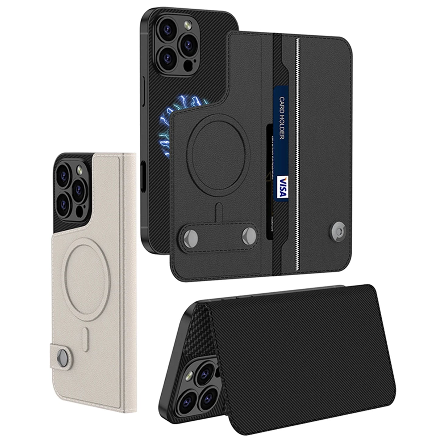 Wallet Phone case PU Luxury Magnetic Leather Phone Case Card Holder for Iphone 16 Pro Max