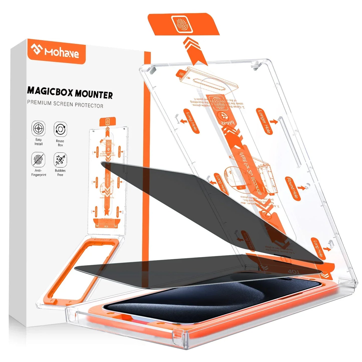 2pcs/set 16promax/15/14/13 Screen Protectors Full Screen Anti-Peeping Anti-Fingerprint Anti-Shatter Edge Mobile Protective Film