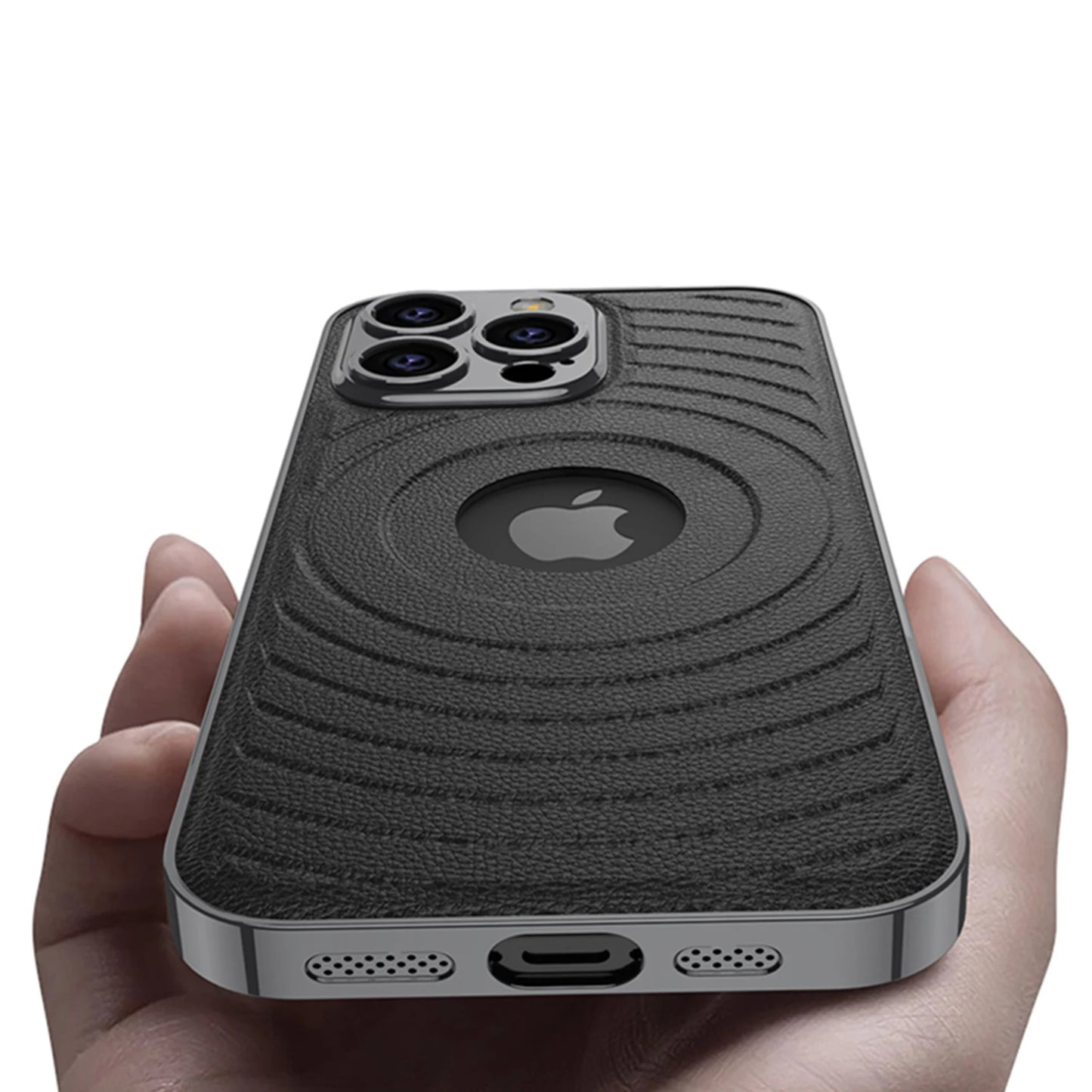 Leather Phone Cases for iphone 15 16 Pro Max with Brand logo Hole