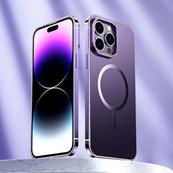 Magnet Magnetic Case Wireless Charge For IPhone 14 Pro Max Case 14 TPU Cover Shockproof Metal Frame Phone Case