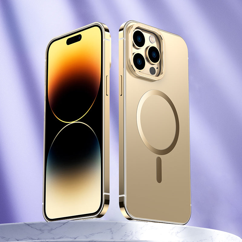 Magnet Magnetic Case Wireless Charge For IPhone 14 Pro Max Case 14 TPU Cover Shockproof Metal Frame Phone Case