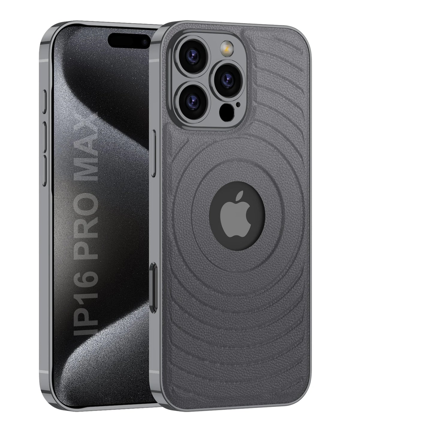 Leather Phone Cases for iphone 15 16 Pro Max with Brand logo Hole