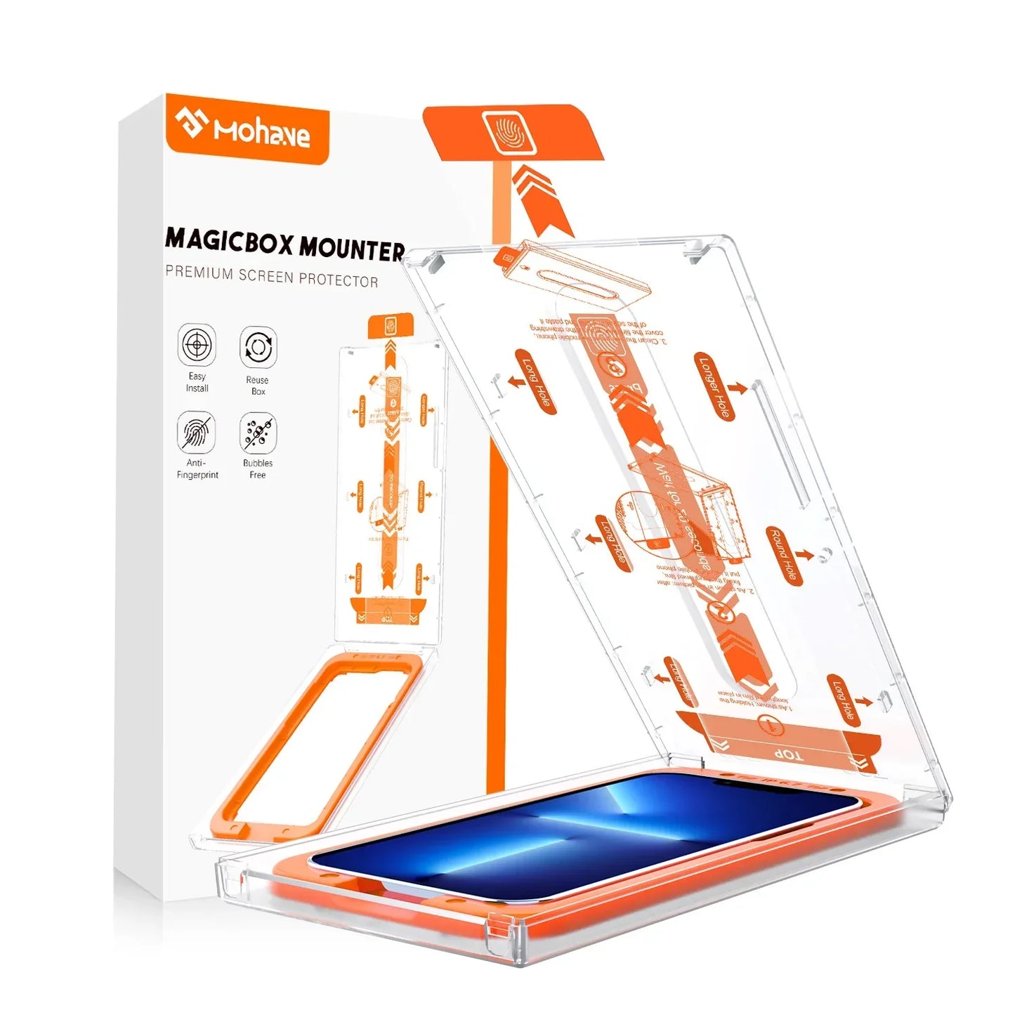 iPhone 16Promax/15/14/13 Phone Screen Protectors High Definition Full Screen Protective Film Fingerprint Shatter-Proof Edge