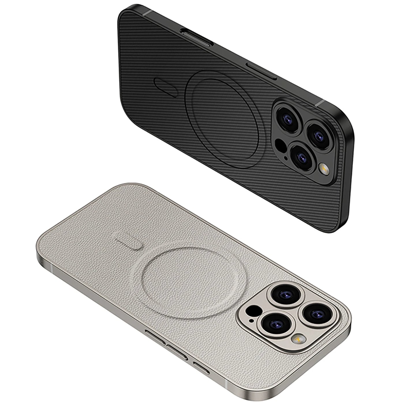 Leather Magnetic iPhone case With Magsafe For iPhone 16 Promax