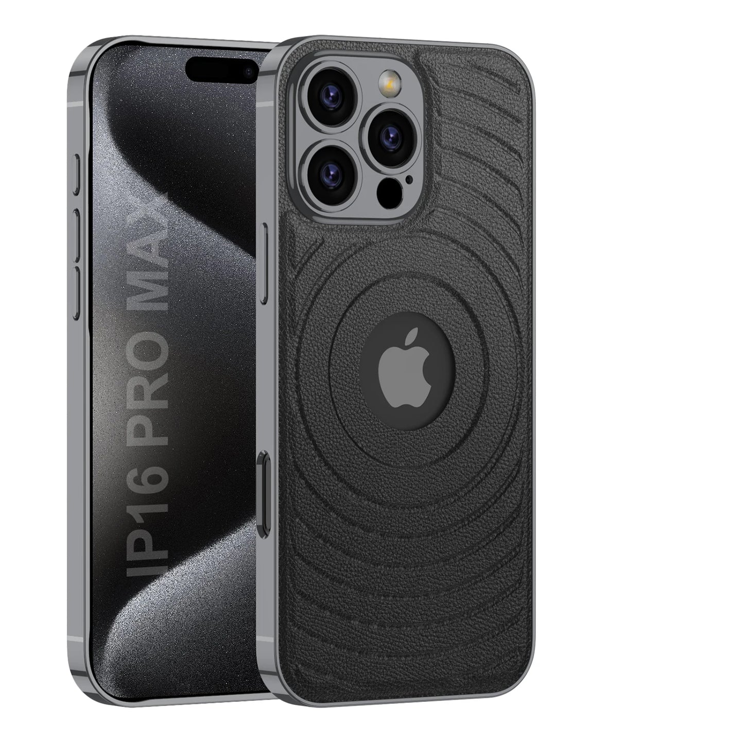 Leather Phone Cases for iphone 15 16 Pro Max with Brand logo Hole