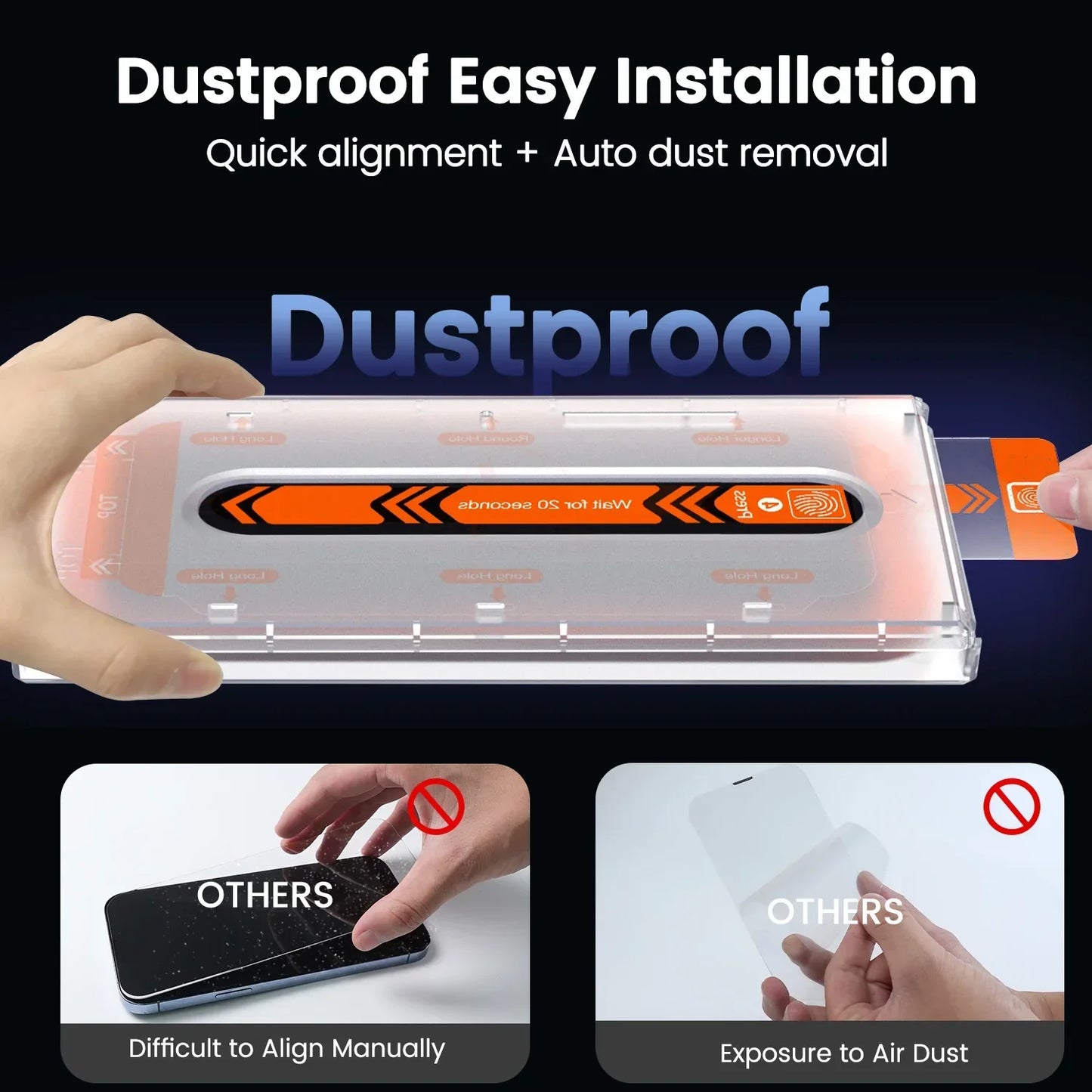 9H Dust-Free Re-Purchase Replacement 16/15/14/13 for Apple XS Full Screen HD Screen Protectors Tempered Film
