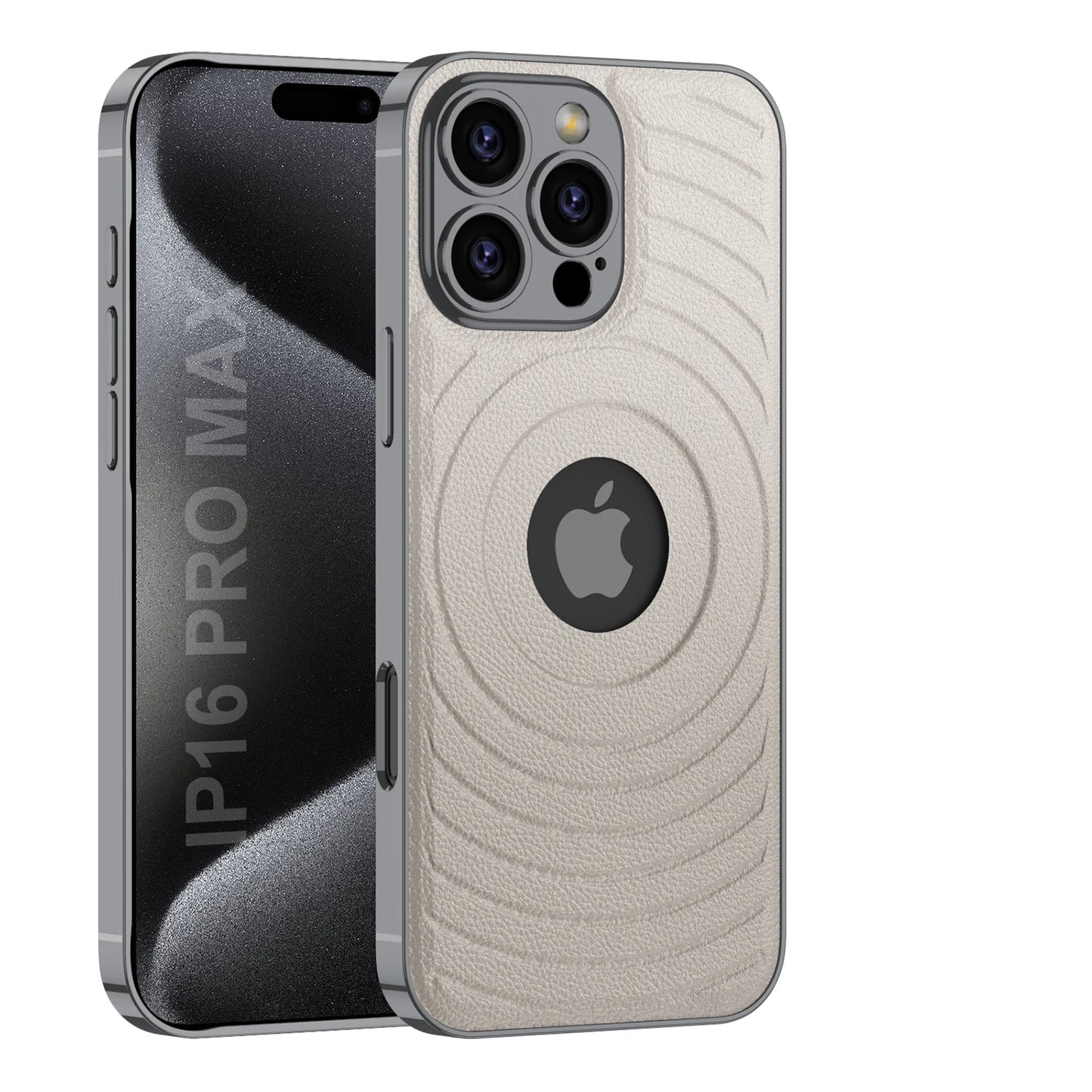 Leather Phone Cases for iphone 15 16 Pro Max with Brand logo Hole