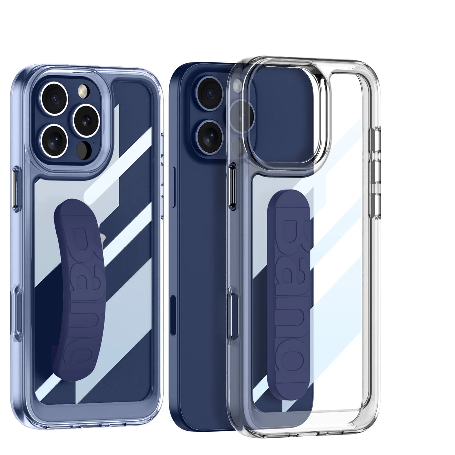 Luxury Style Clear Phone Case For iphone 16 Pro 16 Pro Max Phone Cover With Wristband