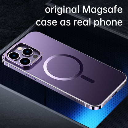 Magnet Magnetic Case Wireless Charge For IPhone 14 Pro Max Case 14  TPU Cover Shockproof Metal Frame Phone Case