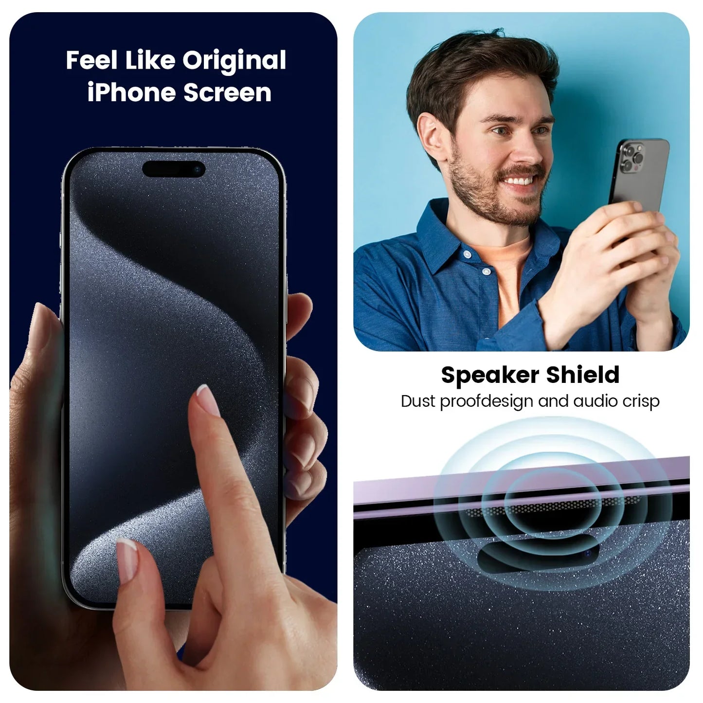 Apple 16promax/15/14/13 Phone Screen Protectors High Definition Full Screen Protective Film 2.5D Finger print
