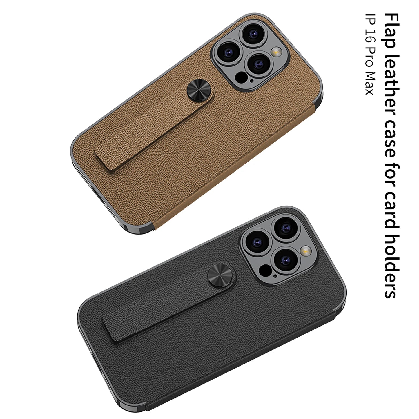 Flip Leather Case Wallet Case for iPhone 16 Pro Max
