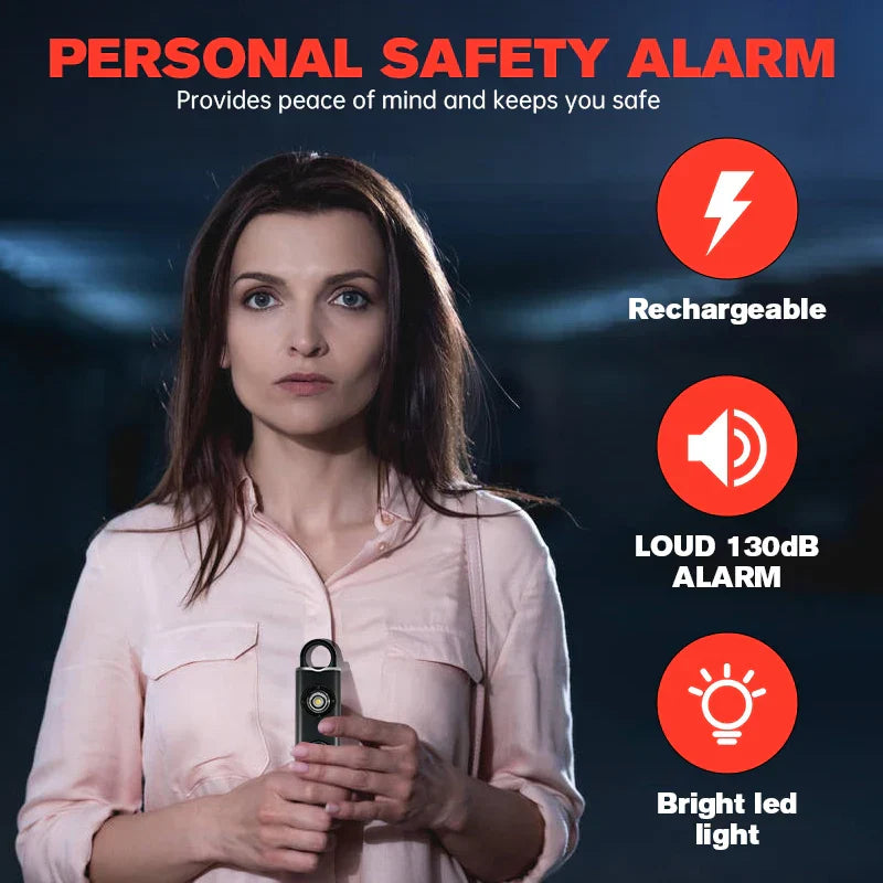 Safesound Self Defense Attack Security Alarms Rechargeable SOS Emergency Safety Personal Alarm Keychain
