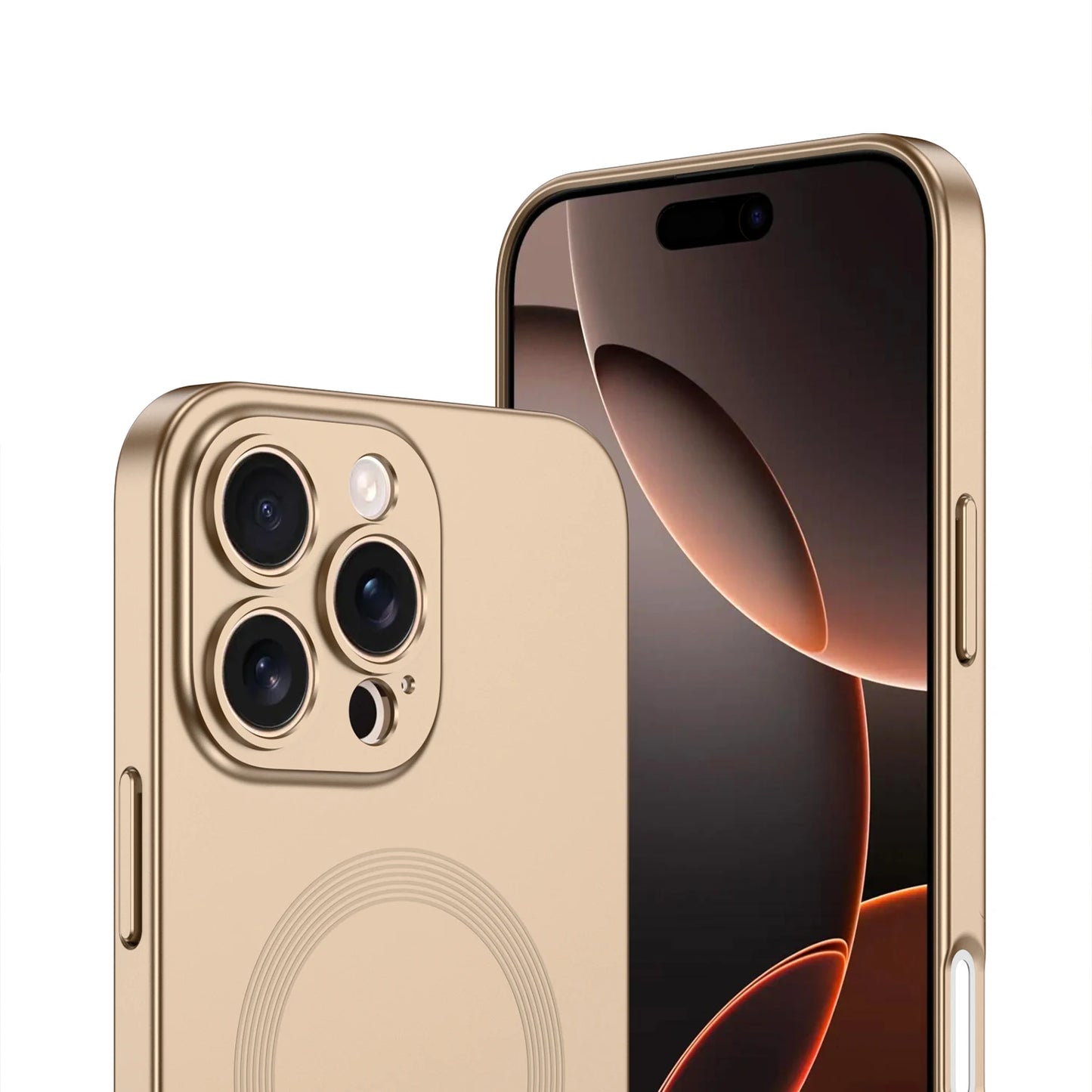 Wireless Charging case with Magnetic Border case for iphone 15 16 Pro Max