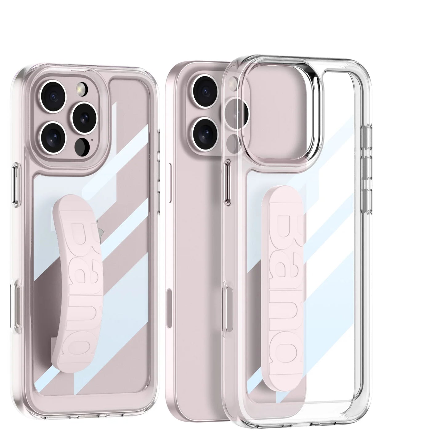 Luxury Style Clear Phone Case For iphone 16 Pro 16 Pro Max Phone Cover With Wristband