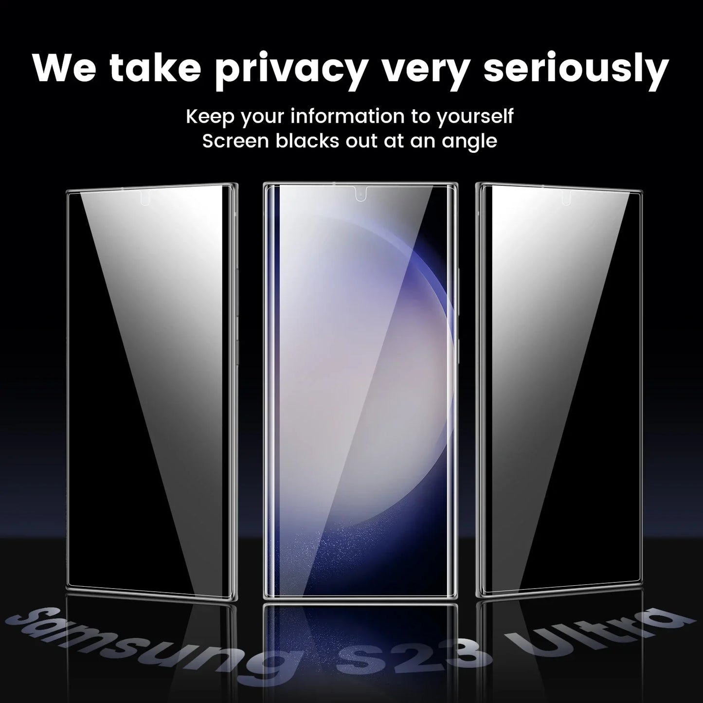 2PS/Set Samsung 24U/S23/22/21+ Curved 2.5D Radian Anti-Peeping Privacy Protector Dust-Free Full-Screen Protector