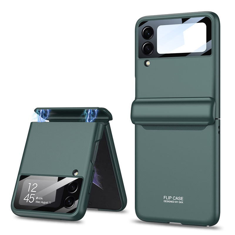 Magnetic All-included Shockproof Phone Case For Samsung Galaxy Flip5 Flip4 Flip3 5G With Back Screen Protector - Mycasety Mycasety