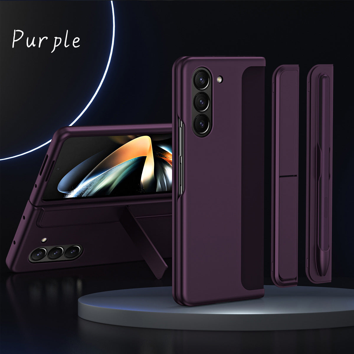 Pen Tray And Bracket 2 in 1 Shockproof Phone Case For Galaxy Z Fold 6/5/4/3
