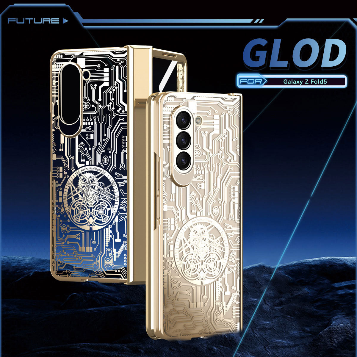 Mechanical Legend Electroplated Case For Samsung Galaxy Z Fold5/4/3 5G