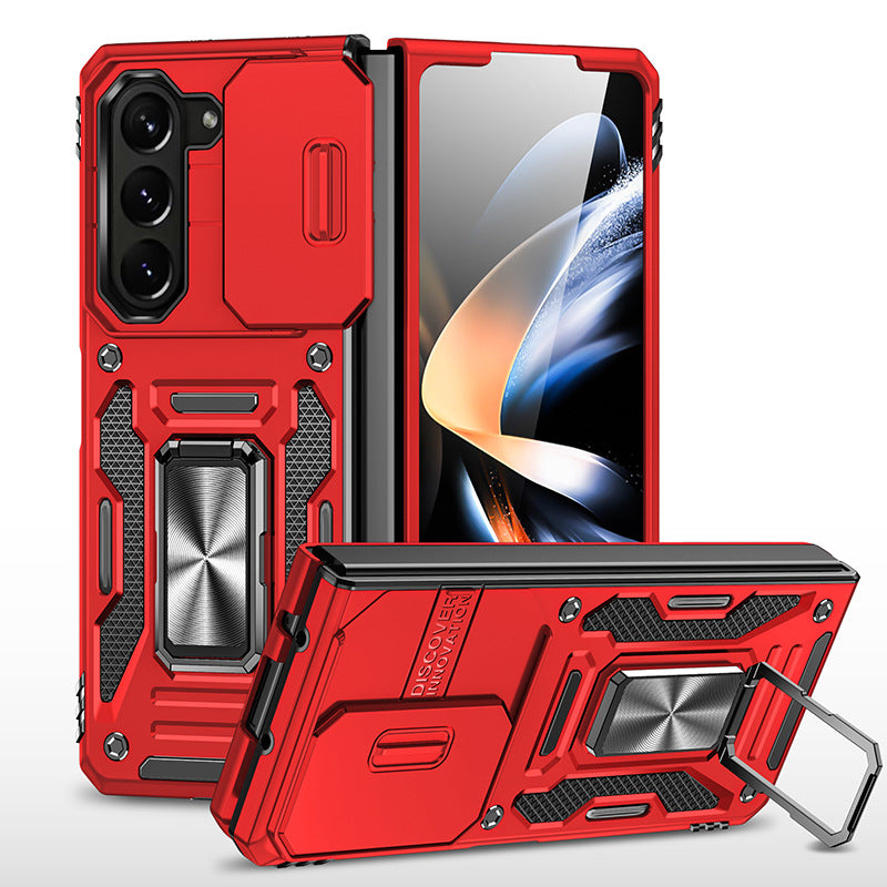 Samsung Galaxy Z Fold5 Case Armor Heavy Duty Shell Magnetic Car Holder and Lens Slide(Pre-sell)