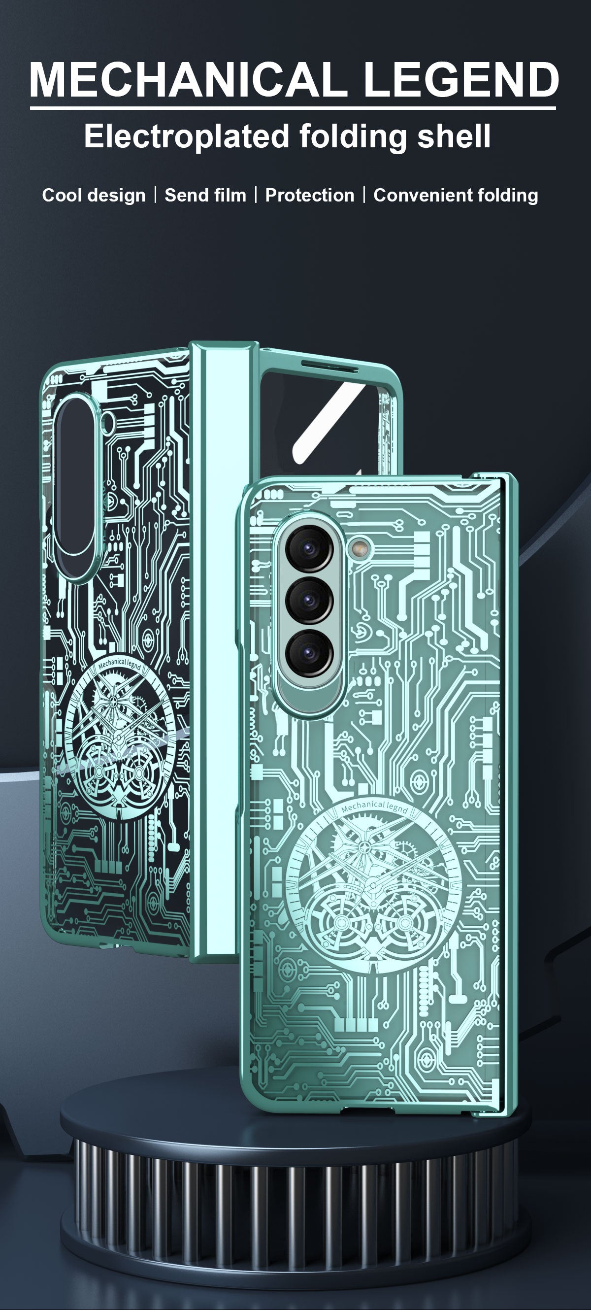 Mechanical Legend Electroplated Case For Samsung Galaxy Z Fold5/4/3 5G