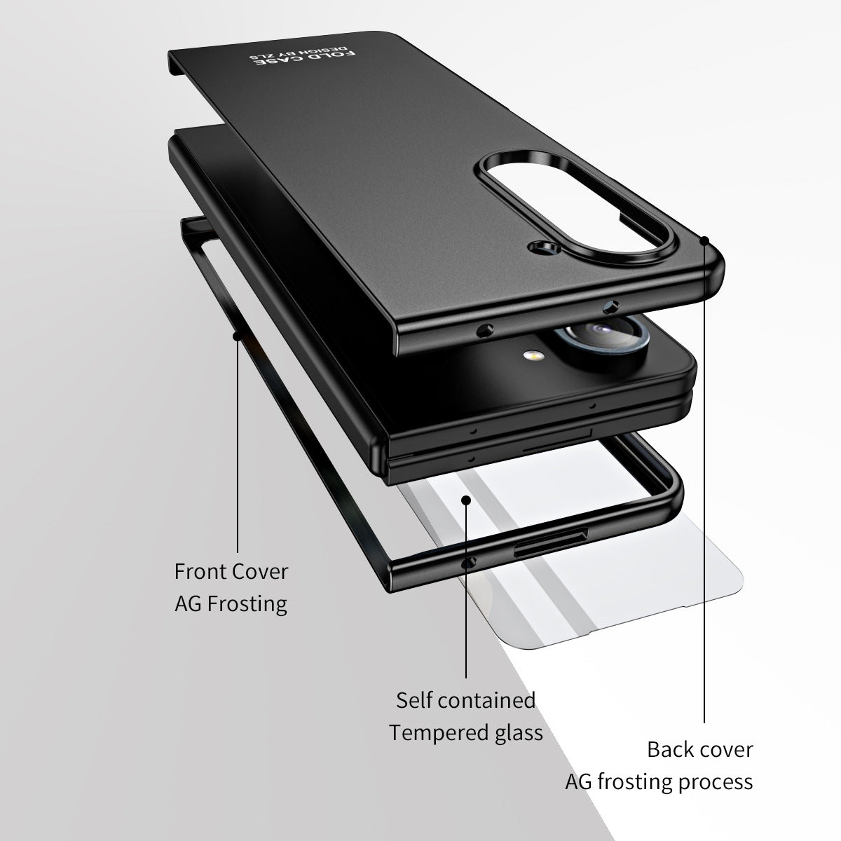 Samsung Galaxy Z Fold 5 Case with Pen Slot and Front Screen Protector Drop Resistant Case