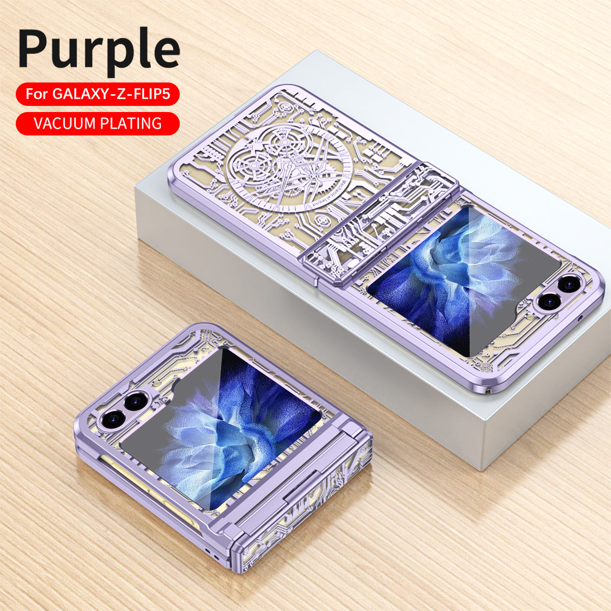 Luxury Electroplated Samsung Flip5 5G Case All-inclusive Drop-proof Protective Case