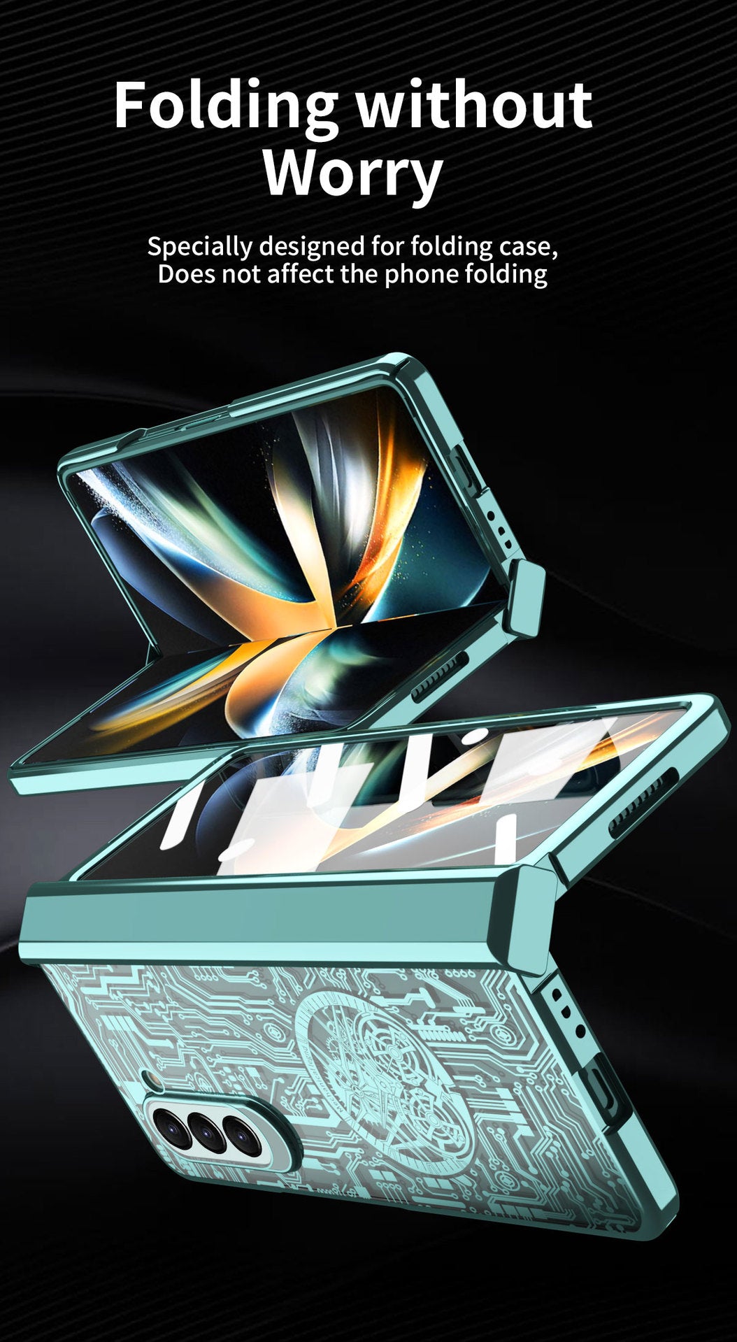 Mechanical Legend Electroplated Case For Samsung Galaxy Z Fold5/4/3 5G