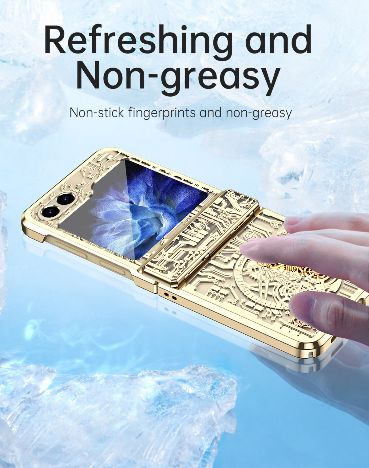 Luxury Electroplated Samsung Flip5 5G Case All-inclusive Drop-proof Protective Case