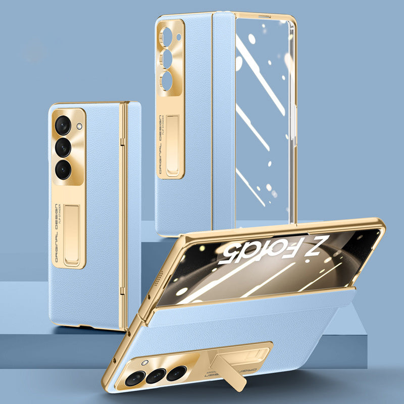 Galaxy Z Fold5 Luxurious Leather All-inclusive Protection Phone Case