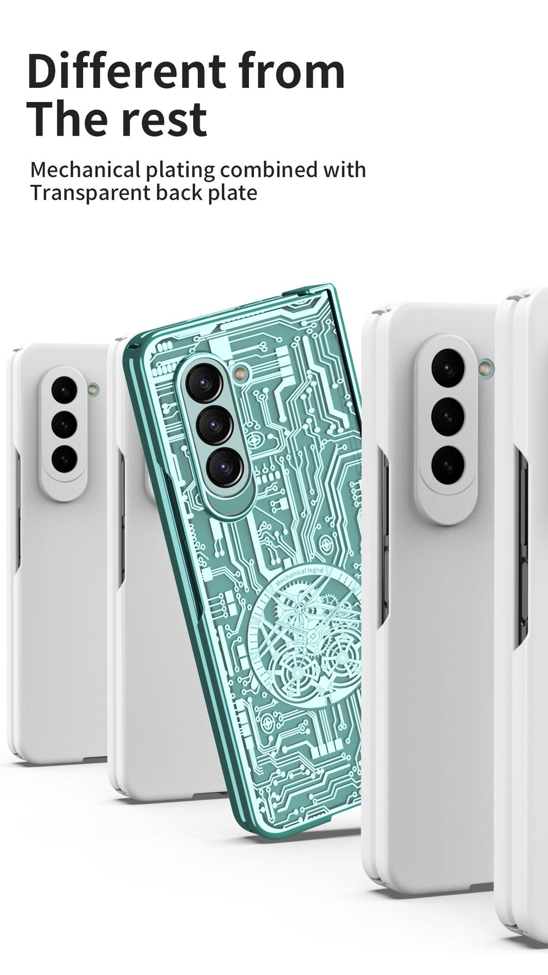Mechanical Legend Electroplated Case For Samsung Galaxy Z Fold5/4/3 5G