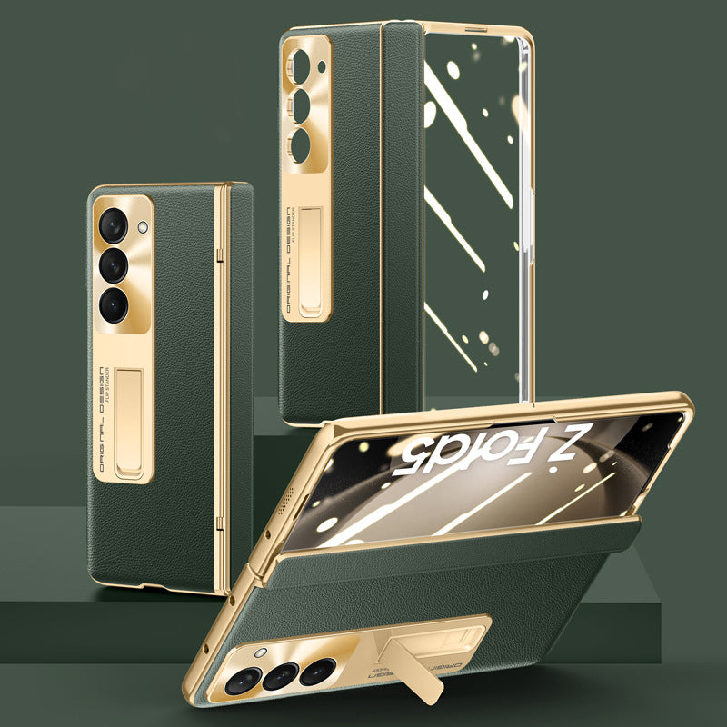 Galaxy Z Fold5 Luxurious Leather All-inclusive Protection Phone Case