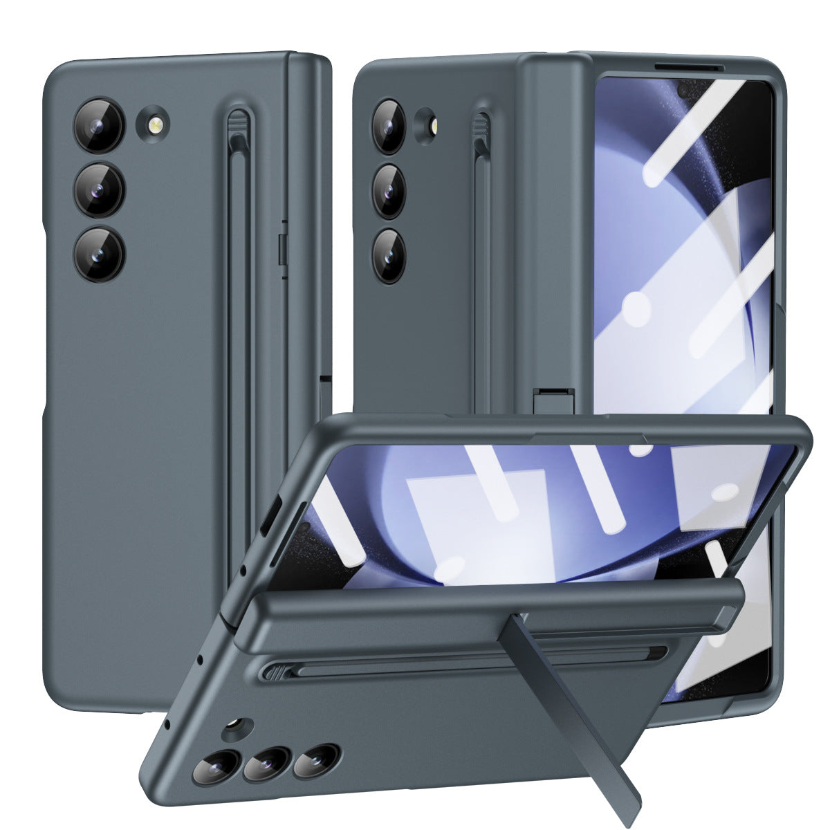 Magnetic Hinge Anti-fall Protective Phone Case With Pen Tray Shell And Film For Galaxy Z Fold5 Fold4 Fold3