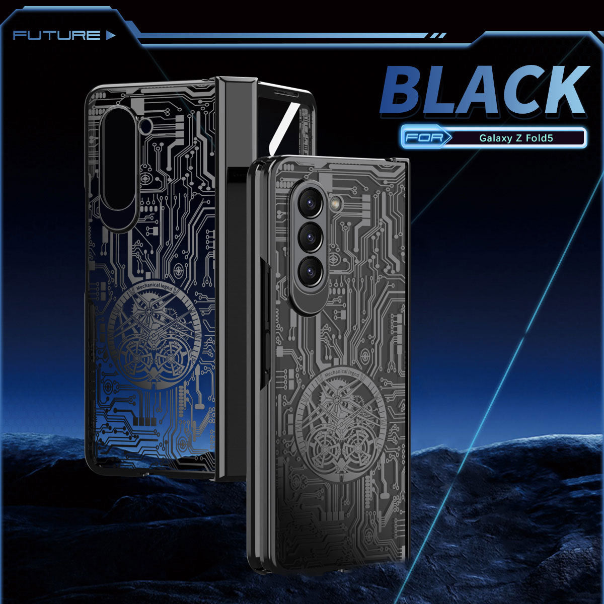Mechanical Legend Electroplated Case For Samsung Galaxy Z Fold5/4/3 5G